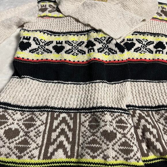 Princess Vera Wang Sweater Large Cardigan Tribal SW Fringe Hippy Boho Duster - Picture 4 of 9